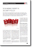 No. 30: Risk Management in Security Policy