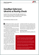 Goodbye Cyberwar: Ukraine as Reality Check