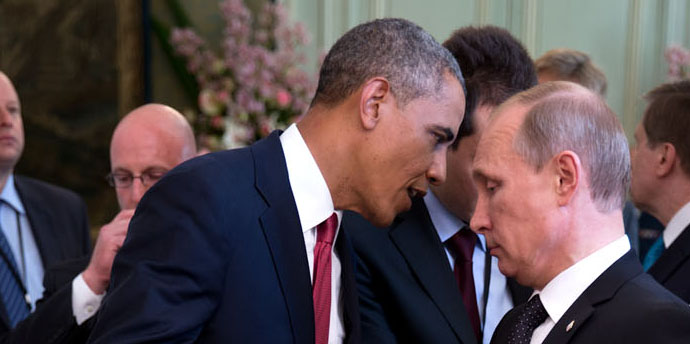Enlarged view: Barack Obama and Vladimir Putin