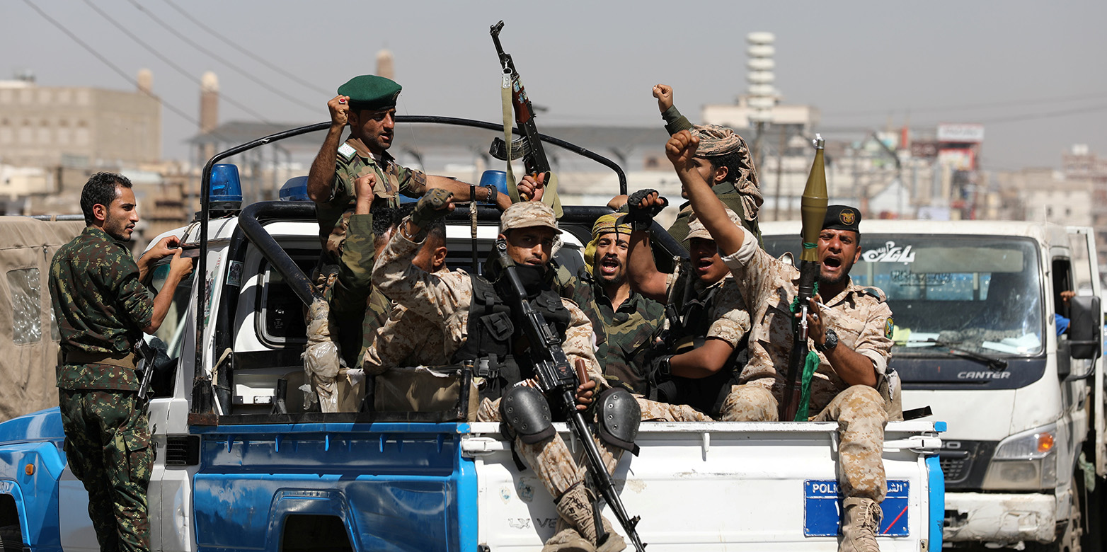Houthi troops in Yemen