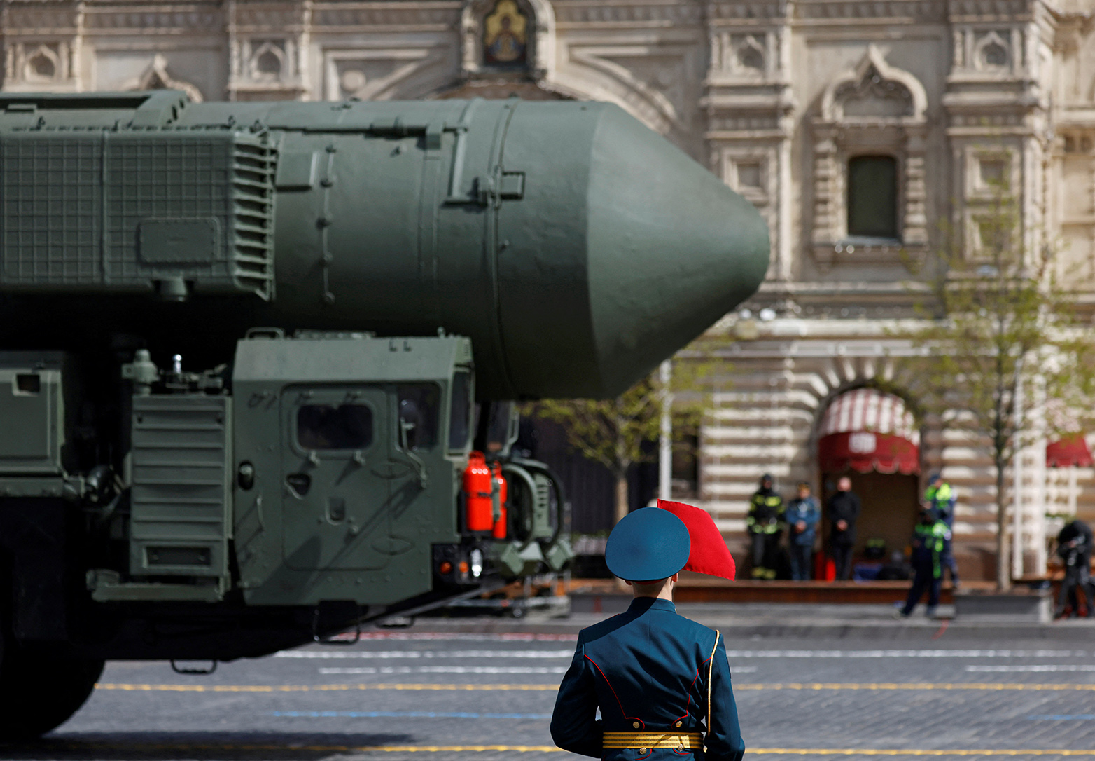 A Russian Yars intercontinental ballistic missile system